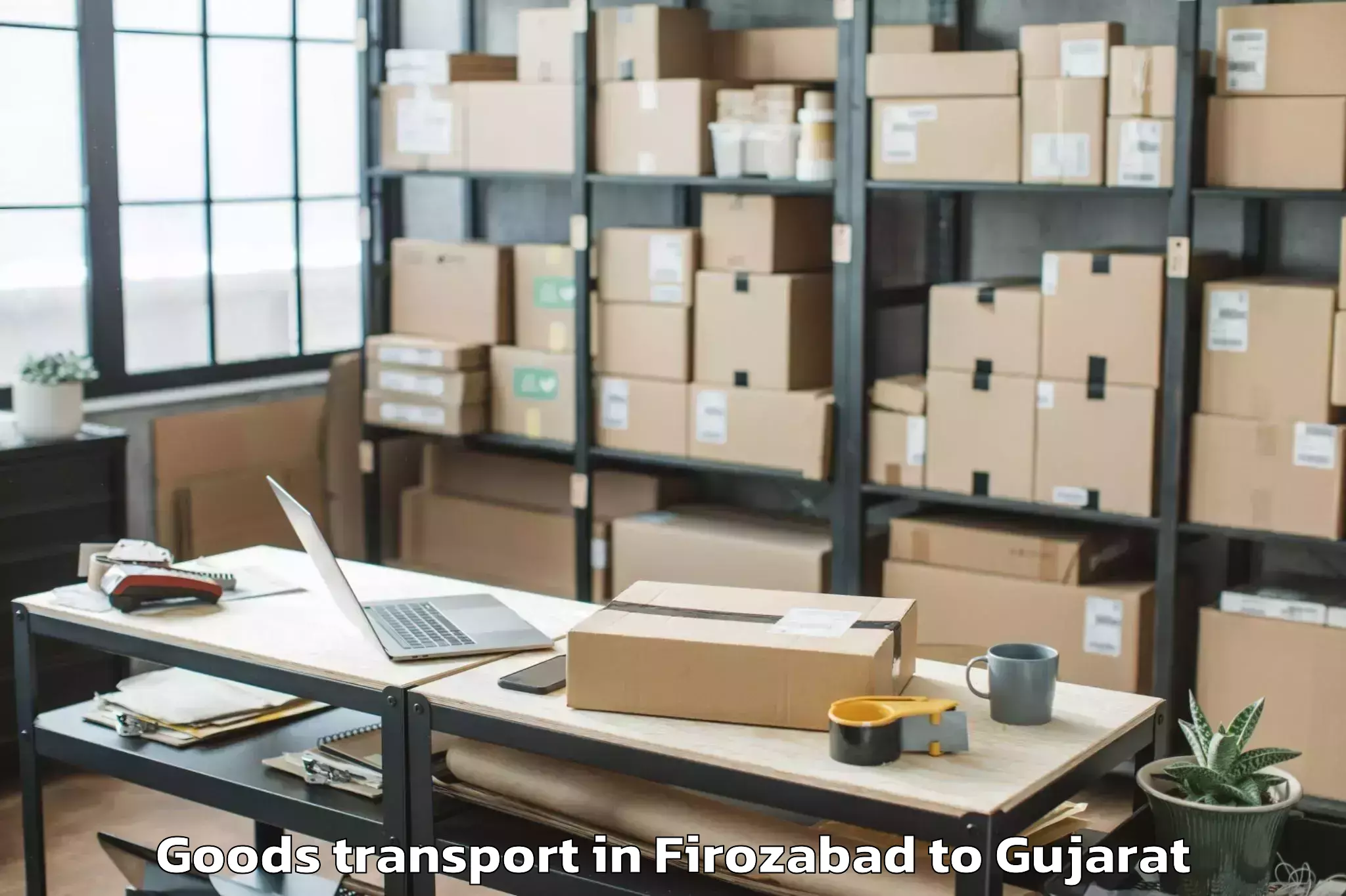 Quality Firozabad to Kadana Goods Transport